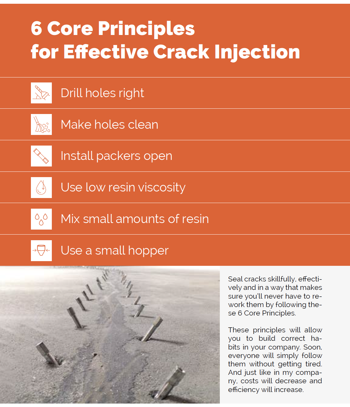 6 core principles for effective crack injection