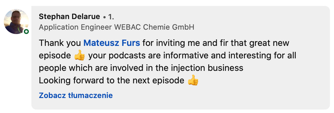 Stephan Delarue comments on ones podcast interview.png